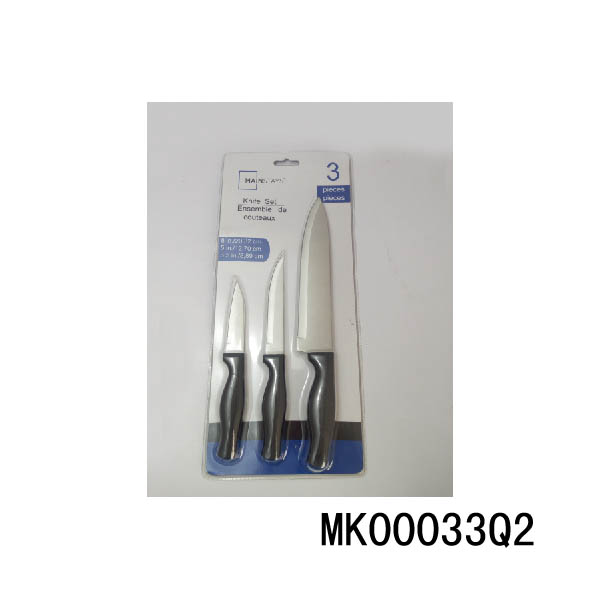 MK00033Q2 Sets Of 3Pcs S/S Knife With Pp Handle