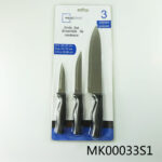 Sets Of 3 Pcs Kitchen Knife With Pp Handle