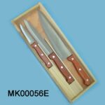 3Pcs Knife Set In Wooden Box