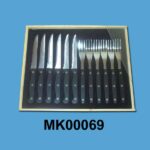 6Pcs Steak Knife &6Pcs Fork In Woodrn Box