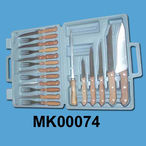 MK00074 18Pc Knife Sets In Plastic Case