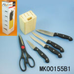 6Pcs Knife Set Half Tang  In Color Box