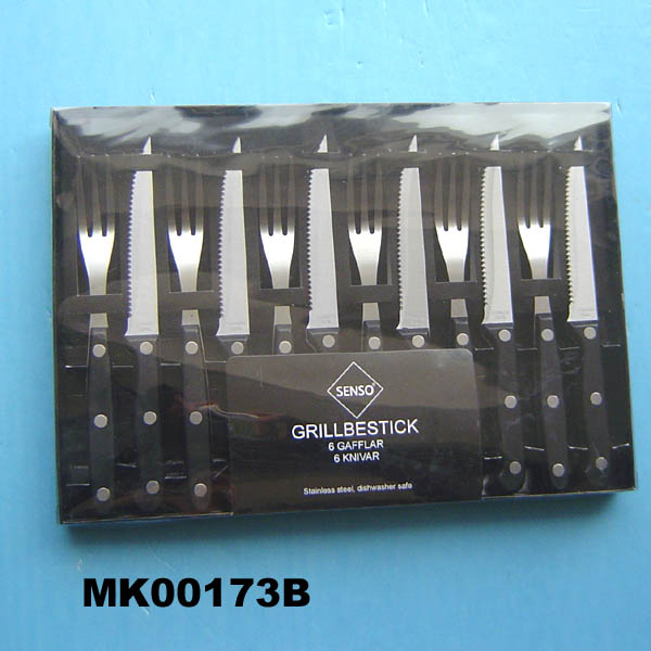 MK00173B 12Pcs Knife & Fork Set In Pvc Box