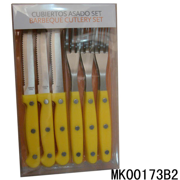 MK00173B2 12Pcs Steak Knife And Fork In Pvc Box