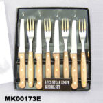 8Pcs Wooden Knife & Fork Set In Pvcbox