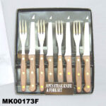 8Pcs Wooden Knife & Fork Set In Pvcbox