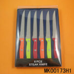 6Pcs Steak Knife Pp Full Tang With Pvc Box