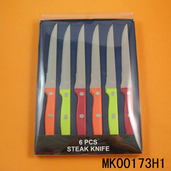 MK00173H1 6Pcs Steak Knife Pp Full Tang With Pvc Box