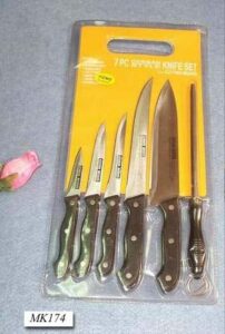 7Pcs Knife Set W/Abs Handle D/B