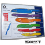 6 Pcs Knives Teflon Painting And 6 Pcs Blade Guards D/B