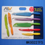 7 Pcs Knives Teflon Painting And 7 Pcs Blade Guards B/C
