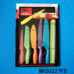 6 Pcs Knives Teflon Painting & Aluminium Magnet Knife Holder
