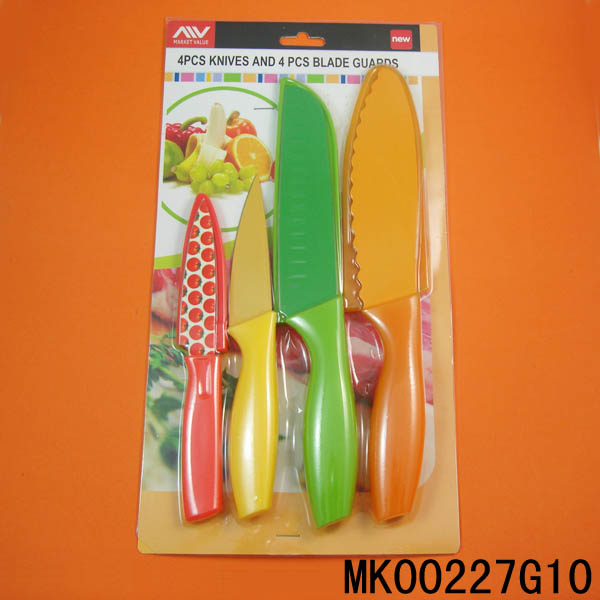MK00227G10 4Pcs S.S Plastic Handle Knife