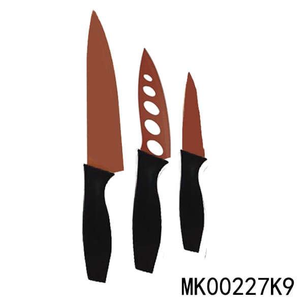 MK00227K9 3Pcs Pp Handle Knife Set Copper Coating