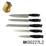 Sets Of 5Pcs Stainless Steel Knife+Wooden Block