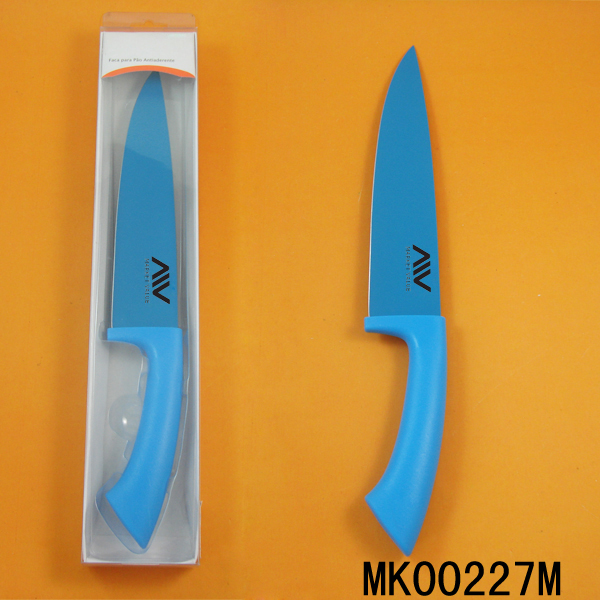 MK00227M 8"Non Stick Chef Knifeplastic Handle Printing Chef Knife