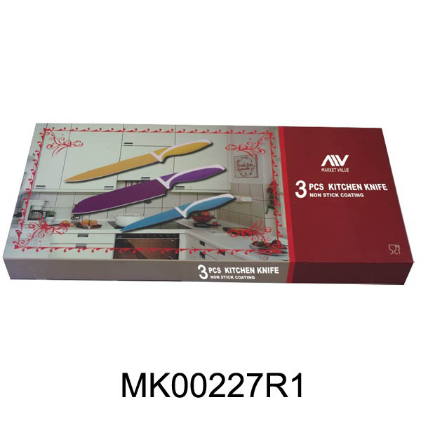 MK00227R1 3Pcs Painting Kitchen Knife In Windox Box