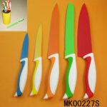 6Pcs Painting Kitchen Knife With Knife Stand