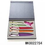 6Pcs Painting Kitchen Knife & Ceramic Peeler In Colour Box