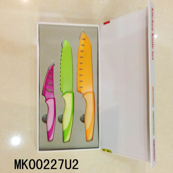 MK00227U2 3Pcskitchen Knife Set Non Stick Coating In Windox Box
