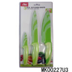 3Pcs Painting Kitchen Knife With Blade Cover D/B