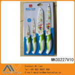4Pcs Knife Set Cover  Blade With Pp +Tpr Handle