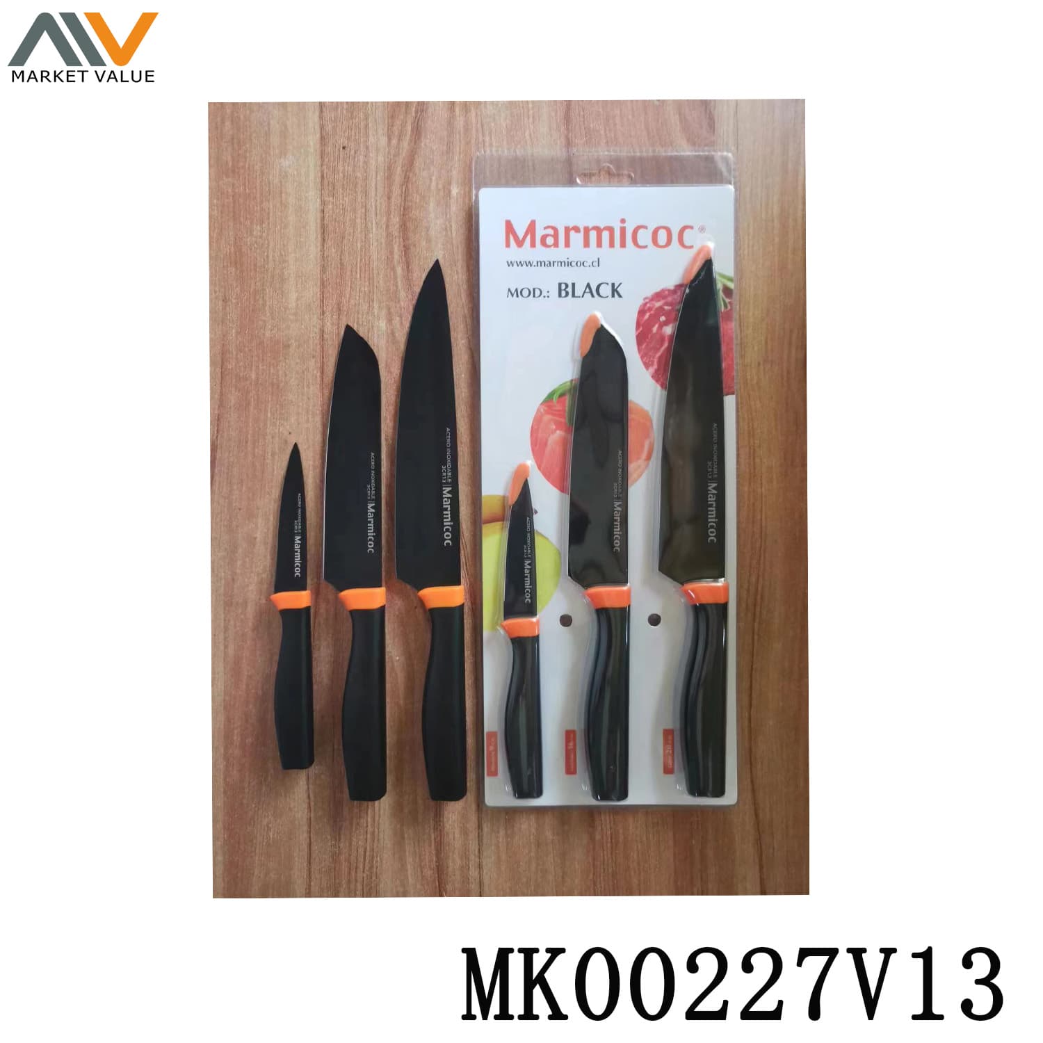 MK00227V13 3 Pcs Non Stick Knife Set