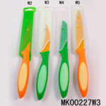 3"Plastic Handle Non Stick Coating Fruit Knife With Pvc Cover