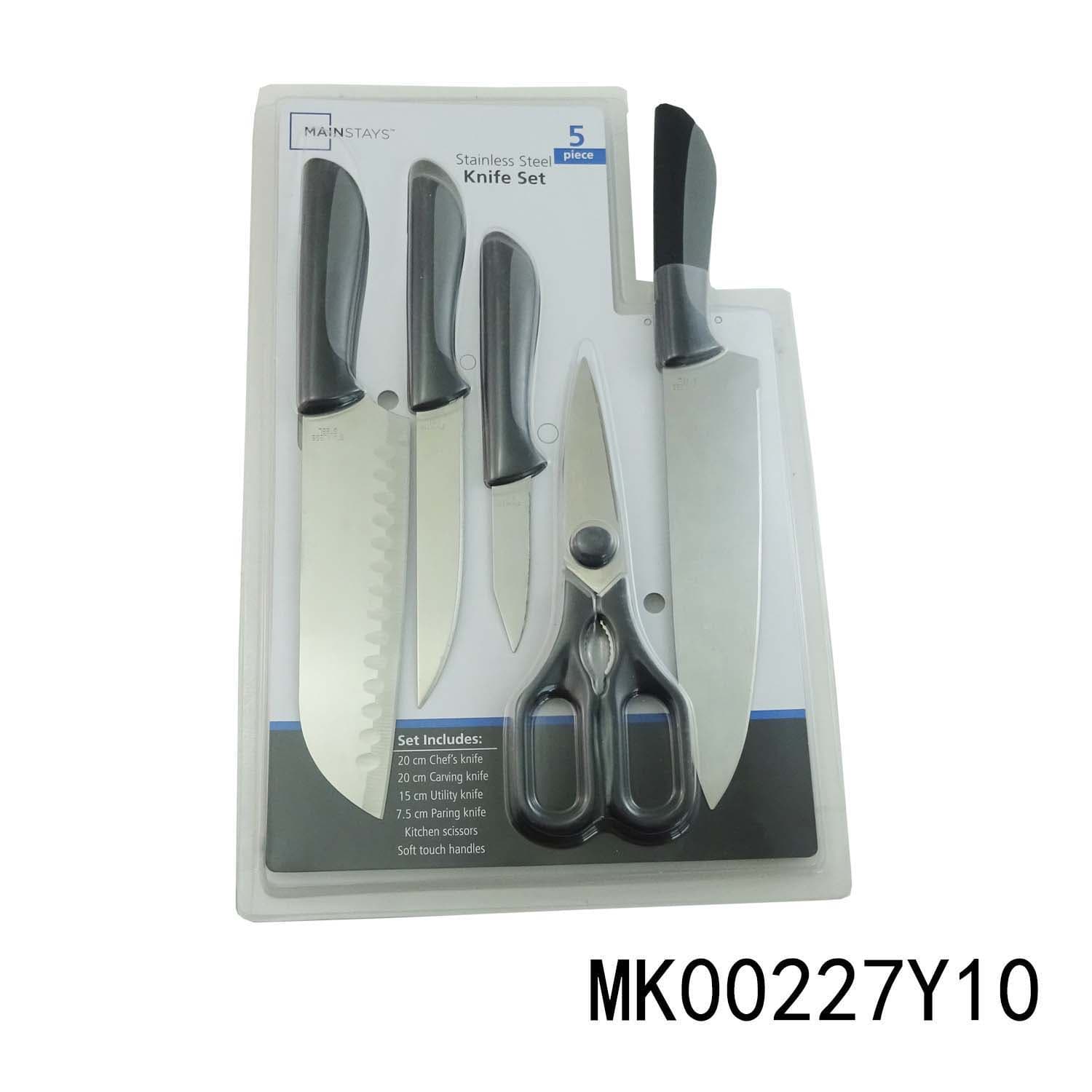 MK00227Y10 5Pcs Kitchen Knife Set With Pp+Tpr Handle