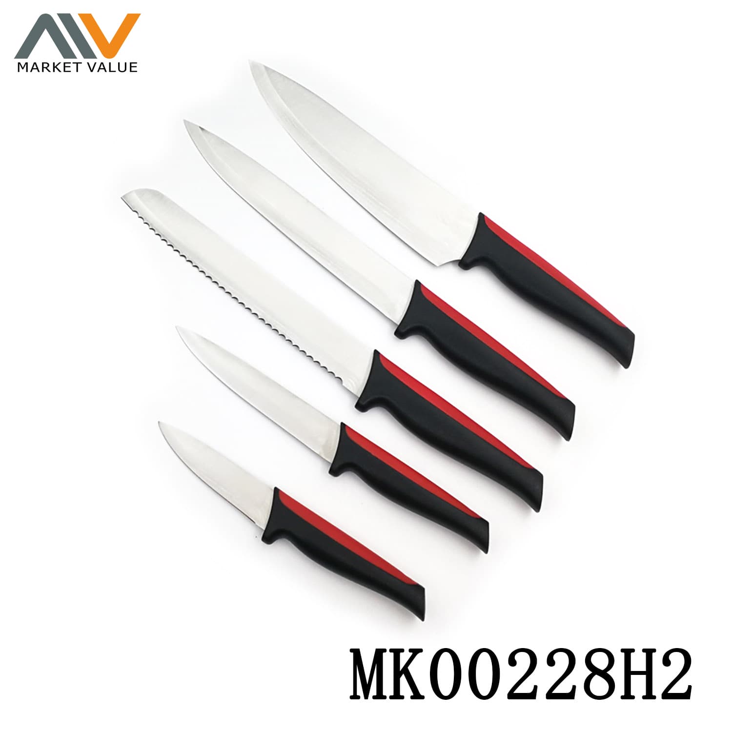 MK00228H2 5 Piece Stainless Steel Kitchen Knife Set