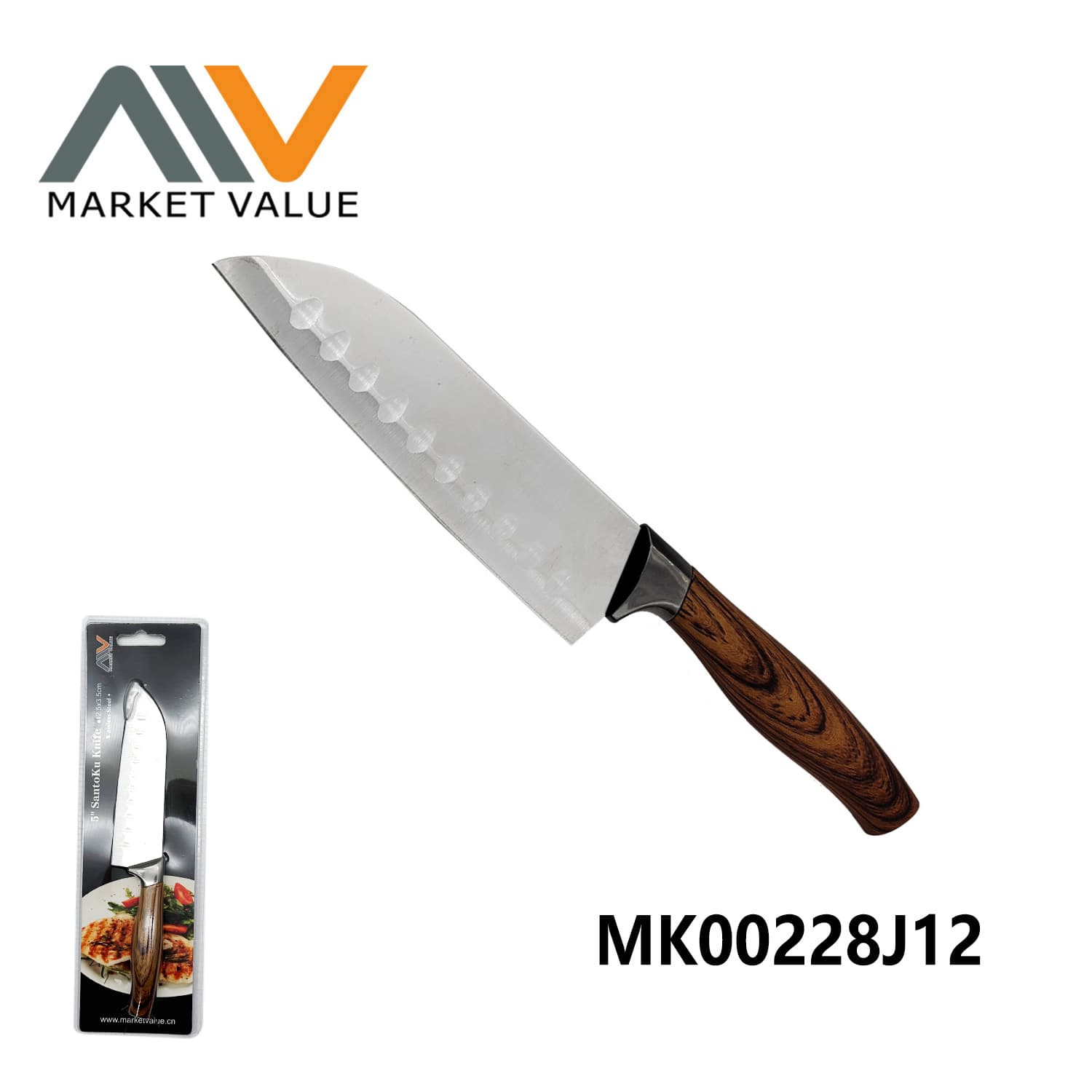 MK00228J12 5" Santoko Knife With Coated Hanlde