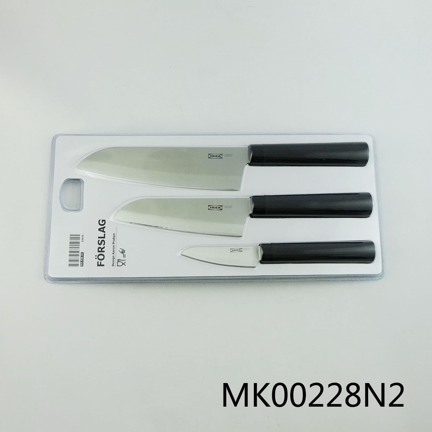 MK00228N2 3Pcs Knife Set With Plastic Handle D/B