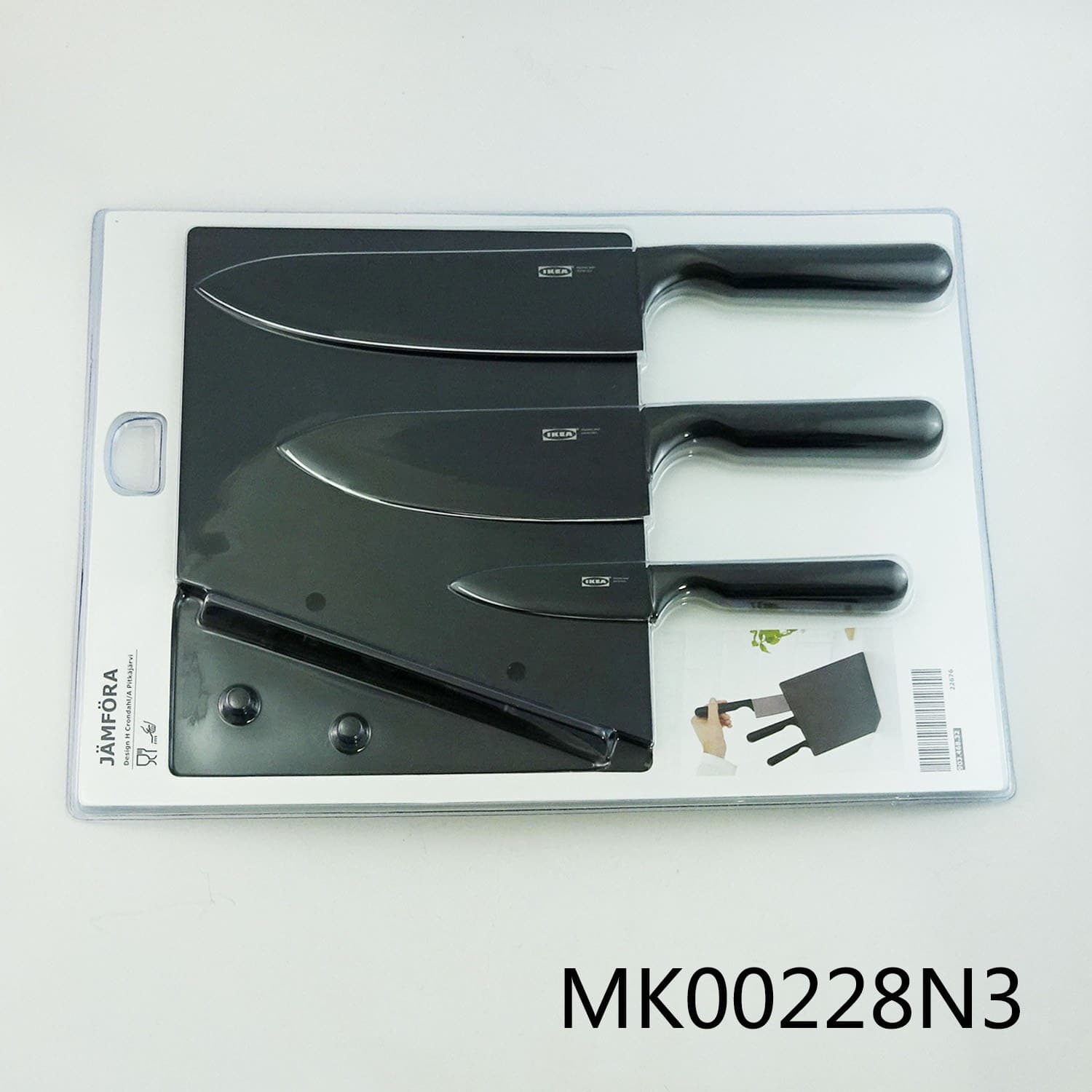 MK00228N3 3Pcs Knife Set With Packable Plastic Stand Db