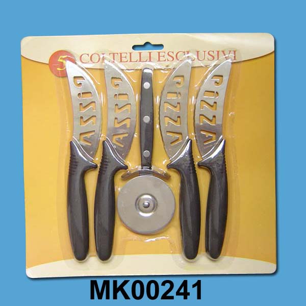 MK00241 4Pcs Pizza Knife & 1Pc Pancake Cutting B/C