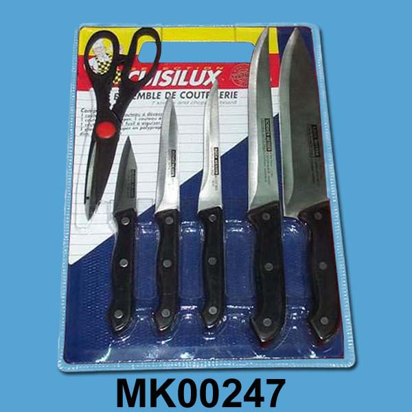 MK00247 7Pcs Knife Set W/ Cutting Board D/B