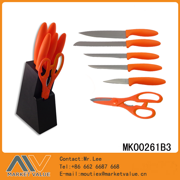 MK00261B3 7Pcs Knifes With Plastic Stand