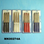 6Pcs S.S. Steak Knifeplastic Handle