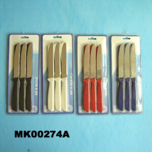 6Pcs S.S. Steak Knifeplastic Handle