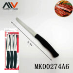 Set Of 6Pcs 4.5" Steak & Dinner Knife With Pp Handle B/C