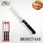 Set Of 6Pcs 4.5" Steak & Dinner Knife With Pp Handle B/C