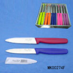 Steak Knife W/Teeth Plastic Soft Handle  5C Orange