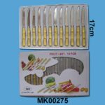 12Pcs Steak Knife Razin Handle In Colour Window Box