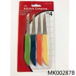 4Pcs Paring Knife B/C 4Clrs