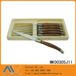 6Pcs 4.5" S/S Steak Knife In Wooden Box
