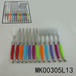 Plastic 6Pcs Fork+6Pcs Knife Set