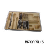 24Pcs (4X6Pcs)Fork/Spoonandknife With S/S Handle In Window Coulor Box Felt Tray. (植絨