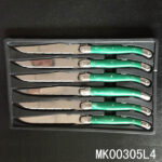 6Pcs 4.5" S/S Steak Knife Plastic Handle In Window Box