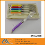 6Pcs Dinner Fork With Abs Handle In Window Box