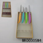 4Pcs Vegetable Knife With Abs Handle In Window Box