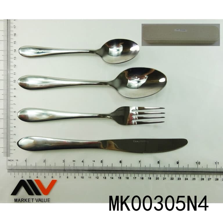 4Pcs S/S Cutlery Set In Plastic Box（Camping Set)